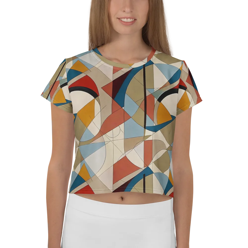 Chromatic Bauhaus on Crop Tee — Front