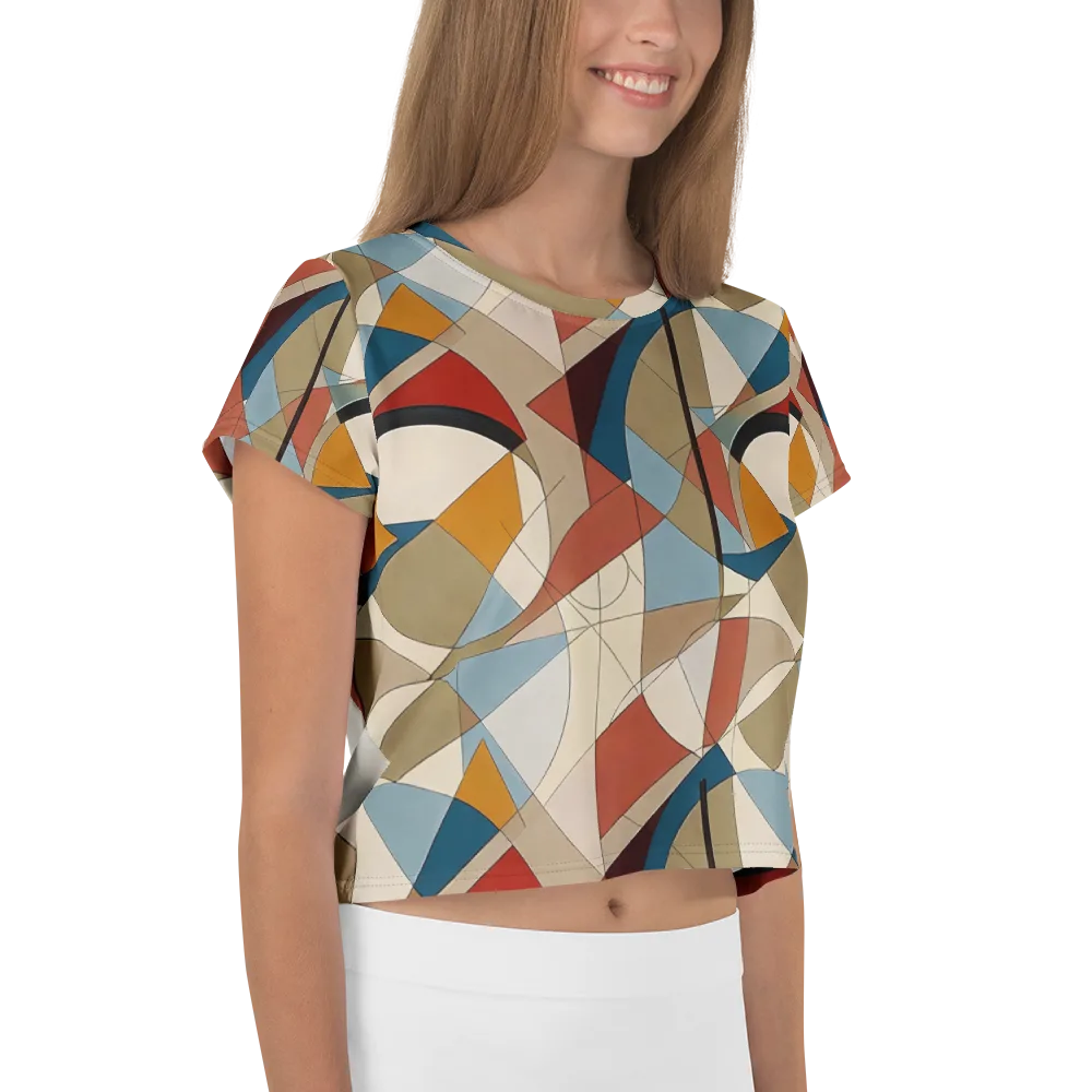 Chromatic Bauhaus on Crop Tee — Right