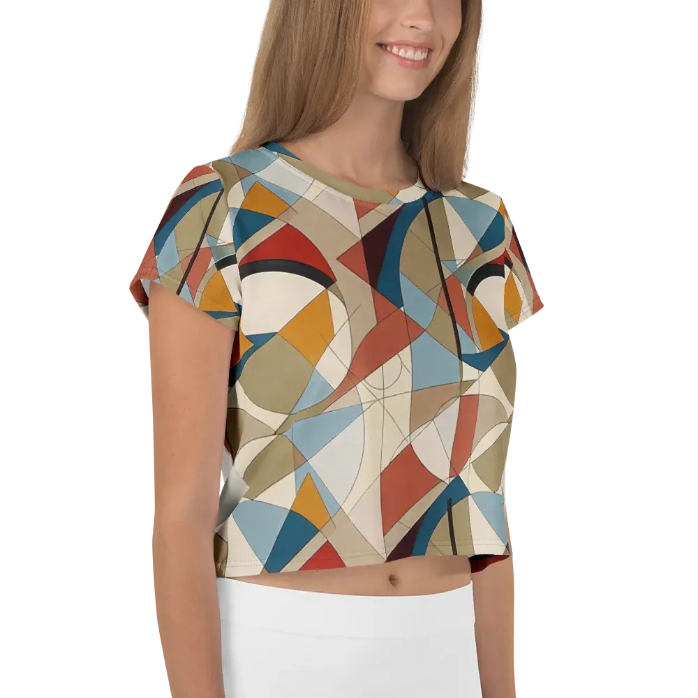 Chromatic Bauhaus on Crop Tee — Right