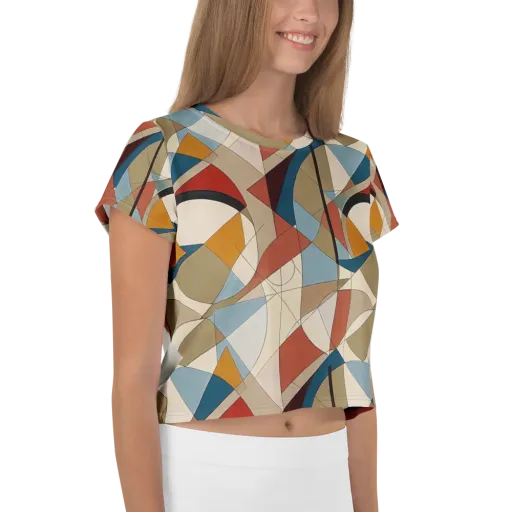 Chromatic Bauhaus on a Crop Tee
