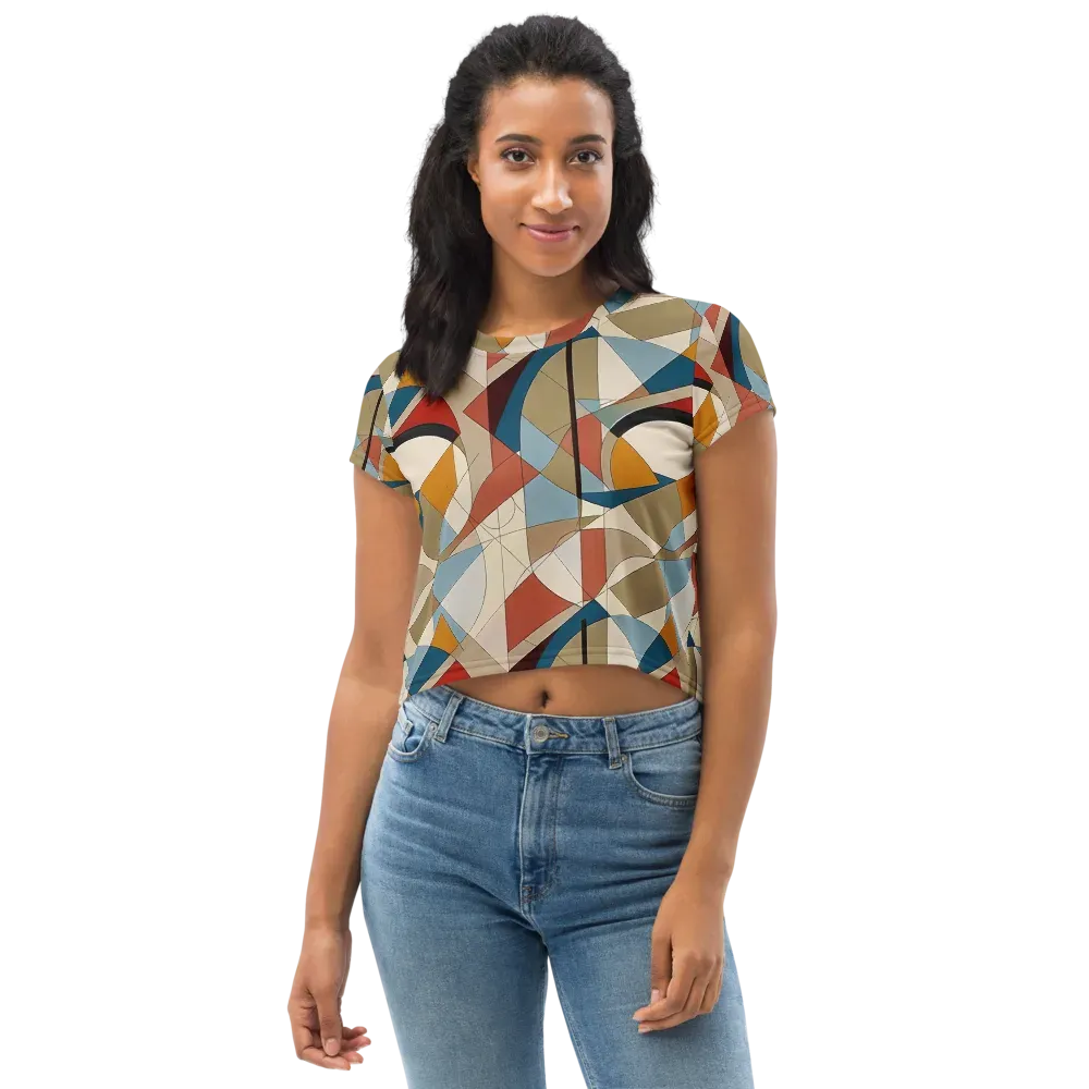 Chromatic Bauhaus on Crop Tee — Front