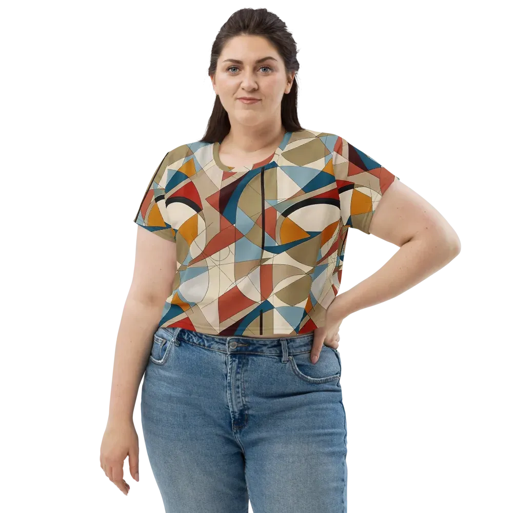 Chromatic Bauhaus on Crop Tee — Front