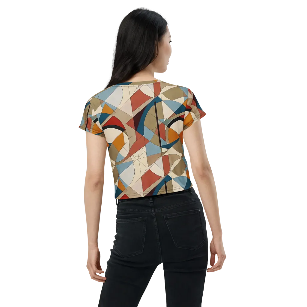 Chromatic Bauhaus on Crop Tee — Back