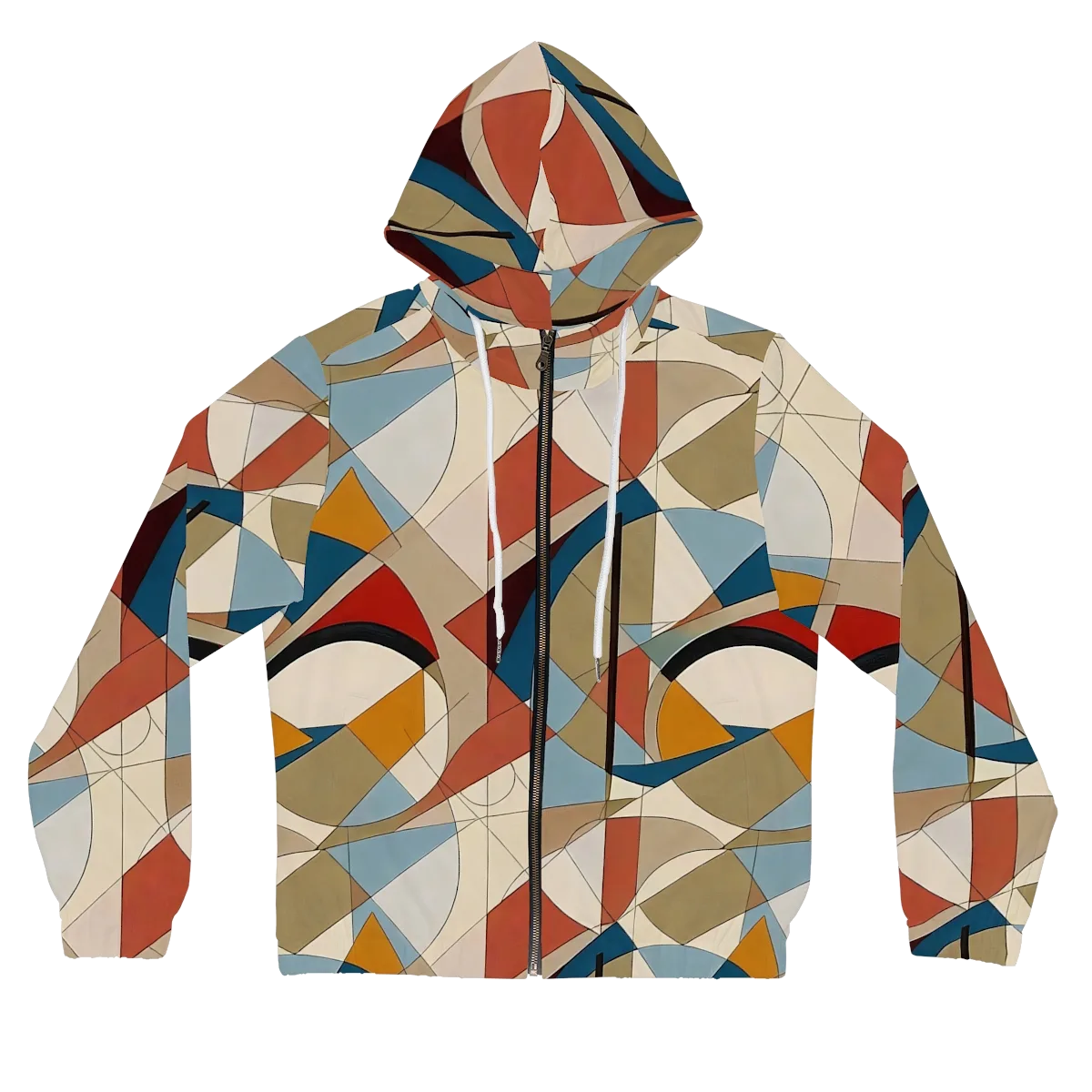 Chromatic Bauhaus on Women's Full-Zip Hoodie — Front