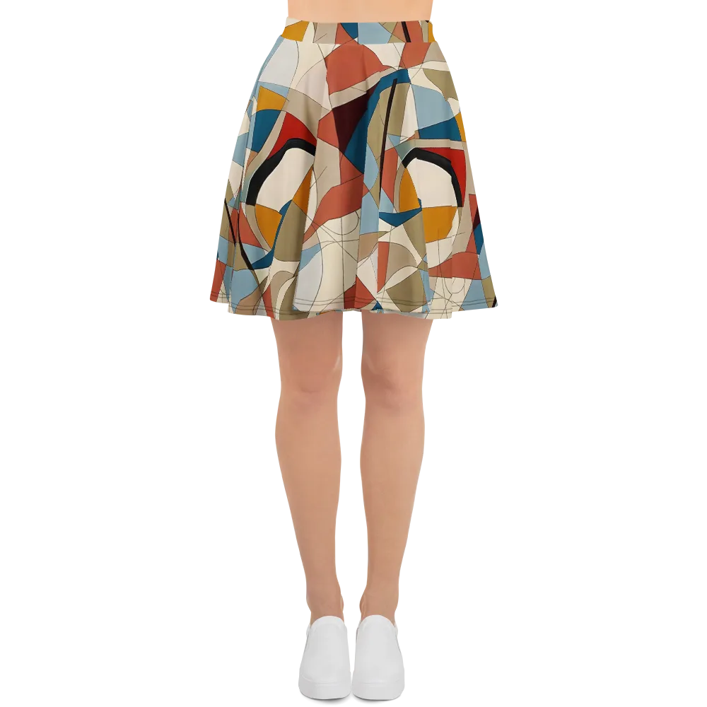 Chromatic Bauhaus on Skater Skirt — Front