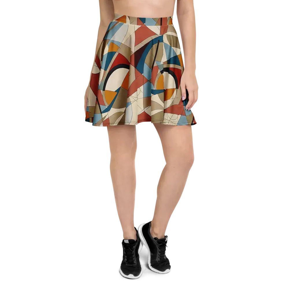 Chromatic Bauhaus on Skater Skirt — Front