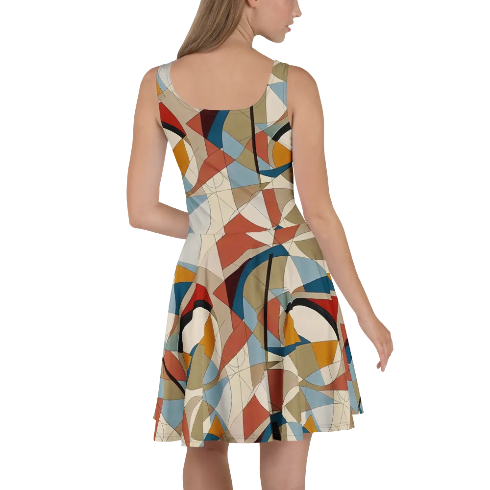 Chromatic Bauhaus on Skater Dress — Back