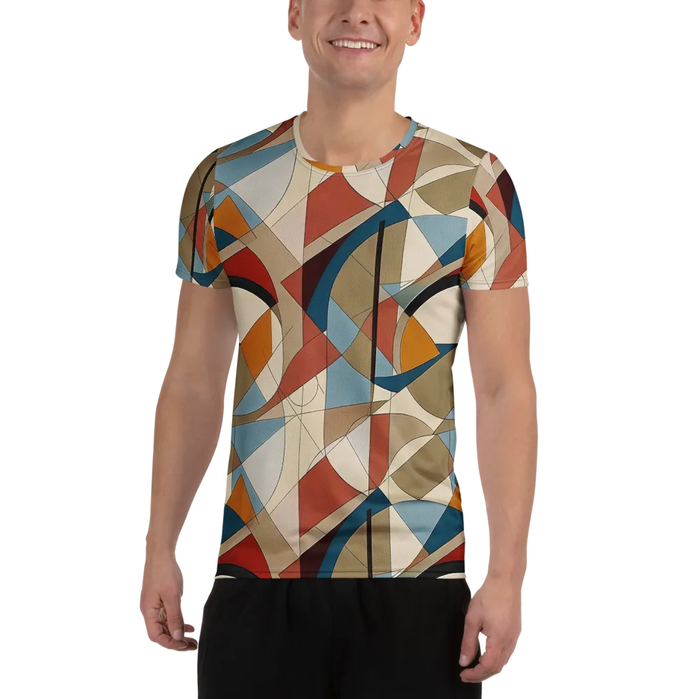 Chromatic Bauhaus on Men's Athletic T-Shirt — Front