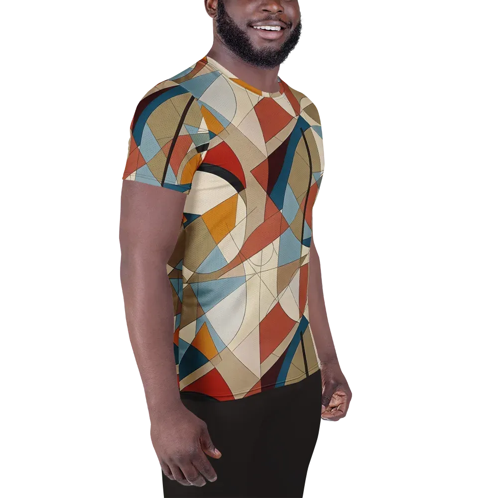 Chromatic Bauhaus on Men's Athletic T-Shirt — Right