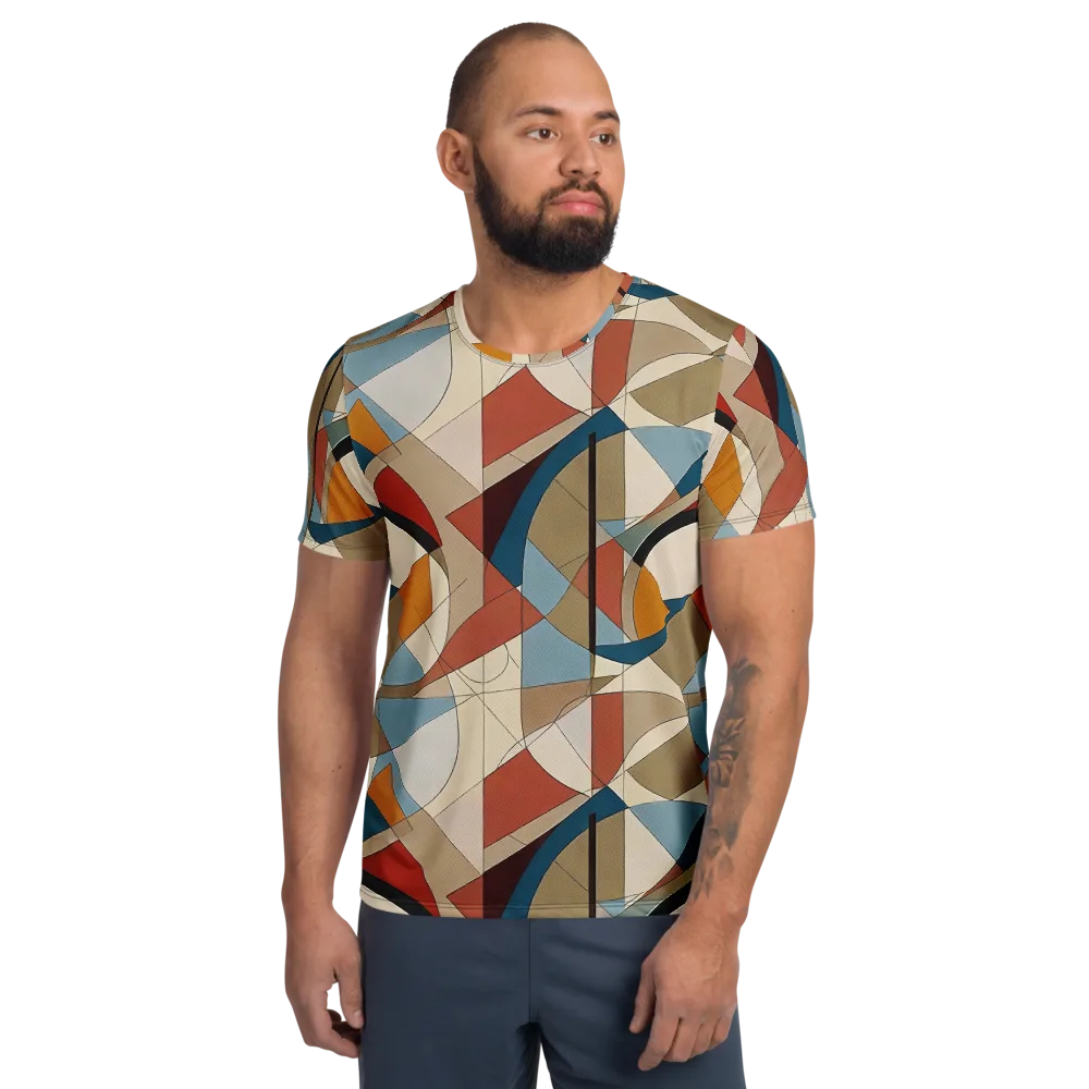 Chromatic Bauhaus on Men's Athletic T-Shirt — Front