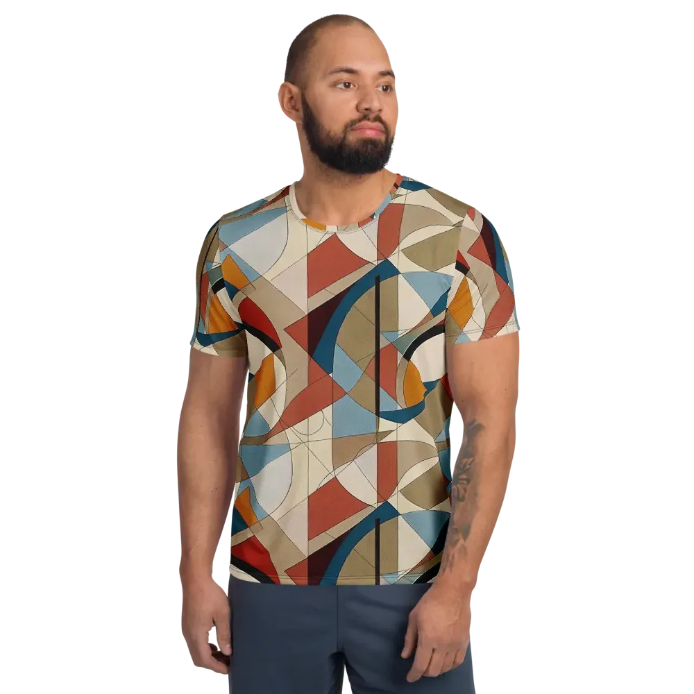 Chromatic Bauhaus on Men's Athletic T-Shirt — Front