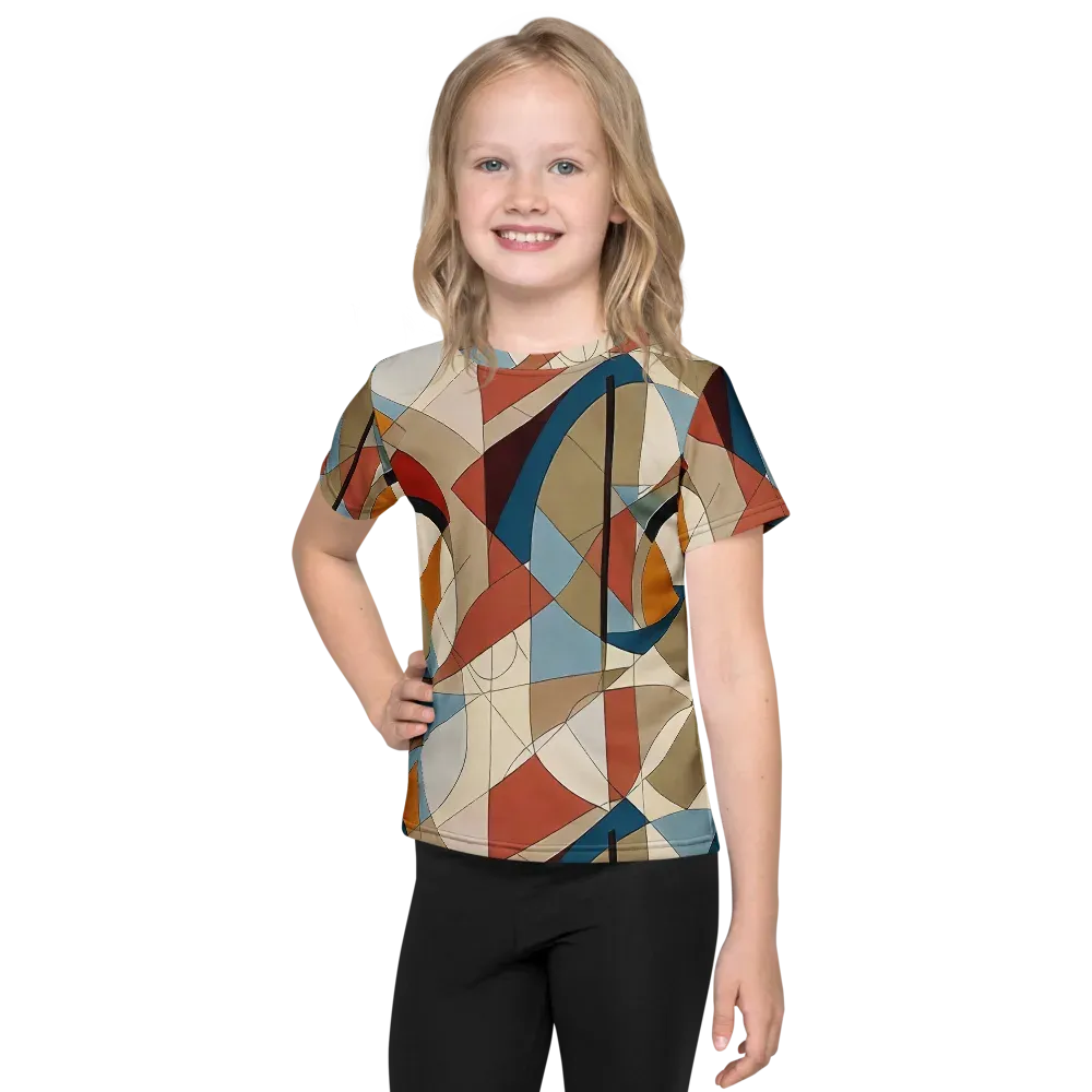 Chromatic Bauhaus on Kids Crew Neck T-Shirt — Front
