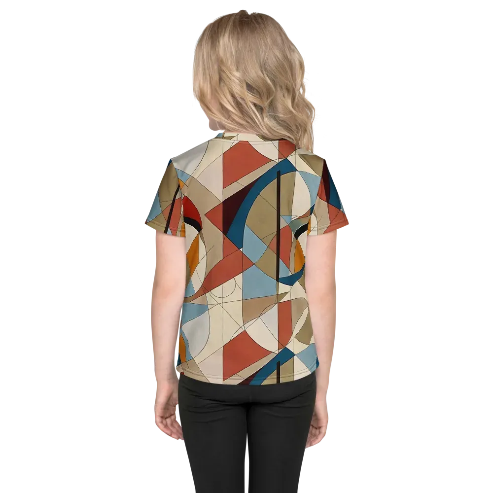 Chromatic Bauhaus on Kids Crew Neck T-Shirt — Back