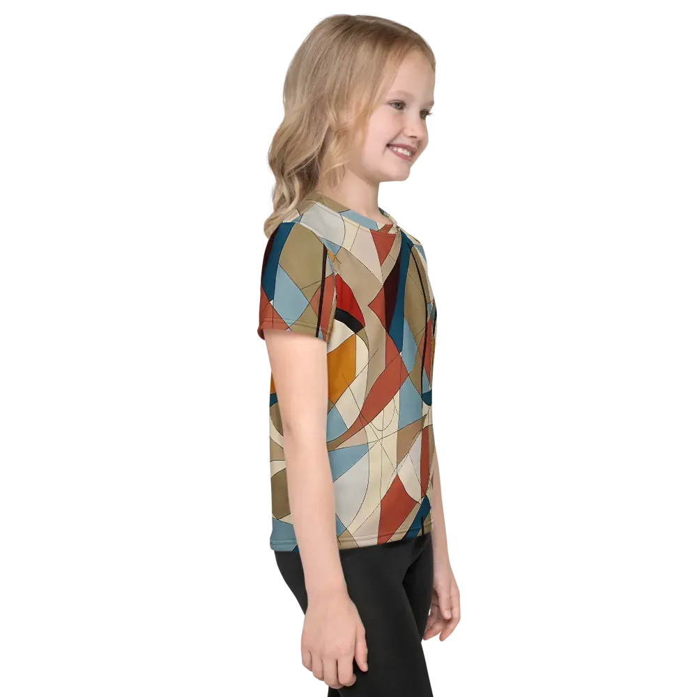 Chromatic Bauhaus on Kids Crew Neck T-Shirt — Right