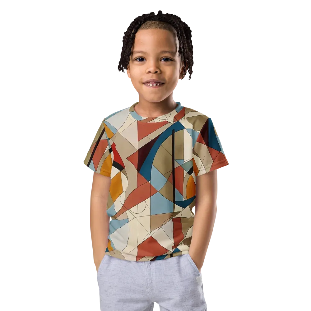 Chromatic Bauhaus on Kids Crew Neck T-Shirt — Front
