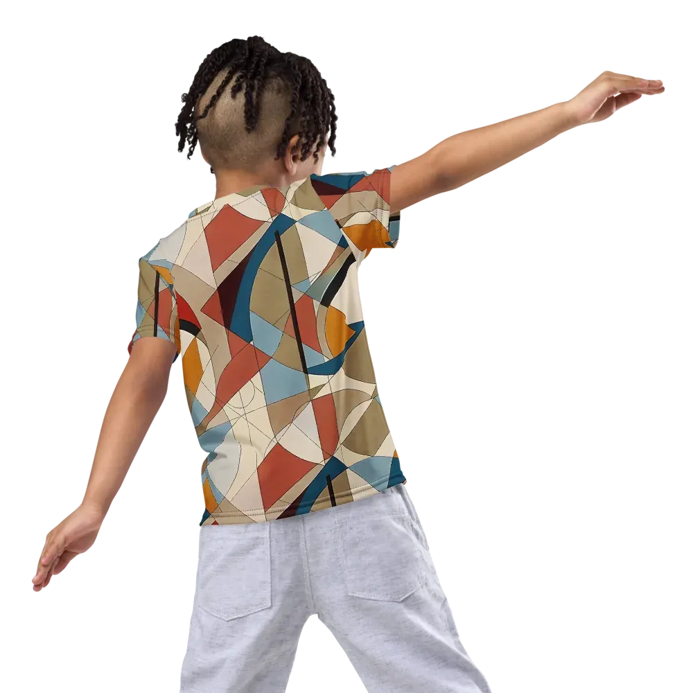 Chromatic Bauhaus on Kids Crew Neck T-Shirt — Back