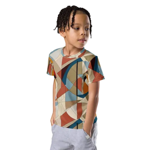 Chromatic Bauhaus on a Kids Crew Neck T-Shirt