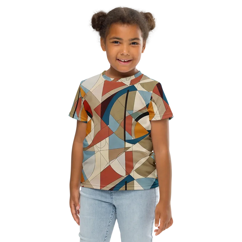 Chromatic Bauhaus on Kids Crew Neck T-Shirt — Front