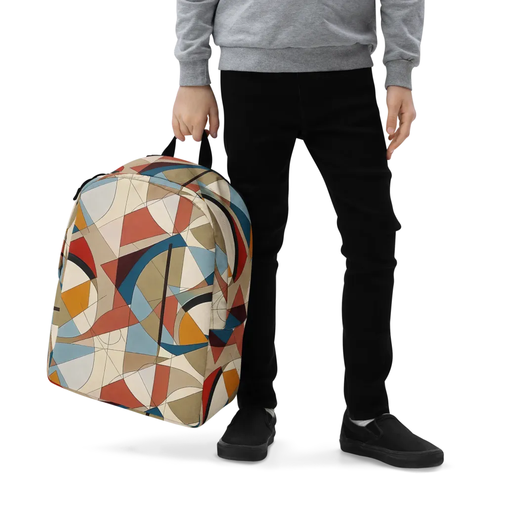 Chromatic Bauhaus on Minimalist Backpack — Zoomed-in