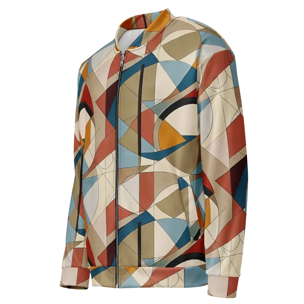 Chromatic Bauhaus on Bomber Jacket — Left Front