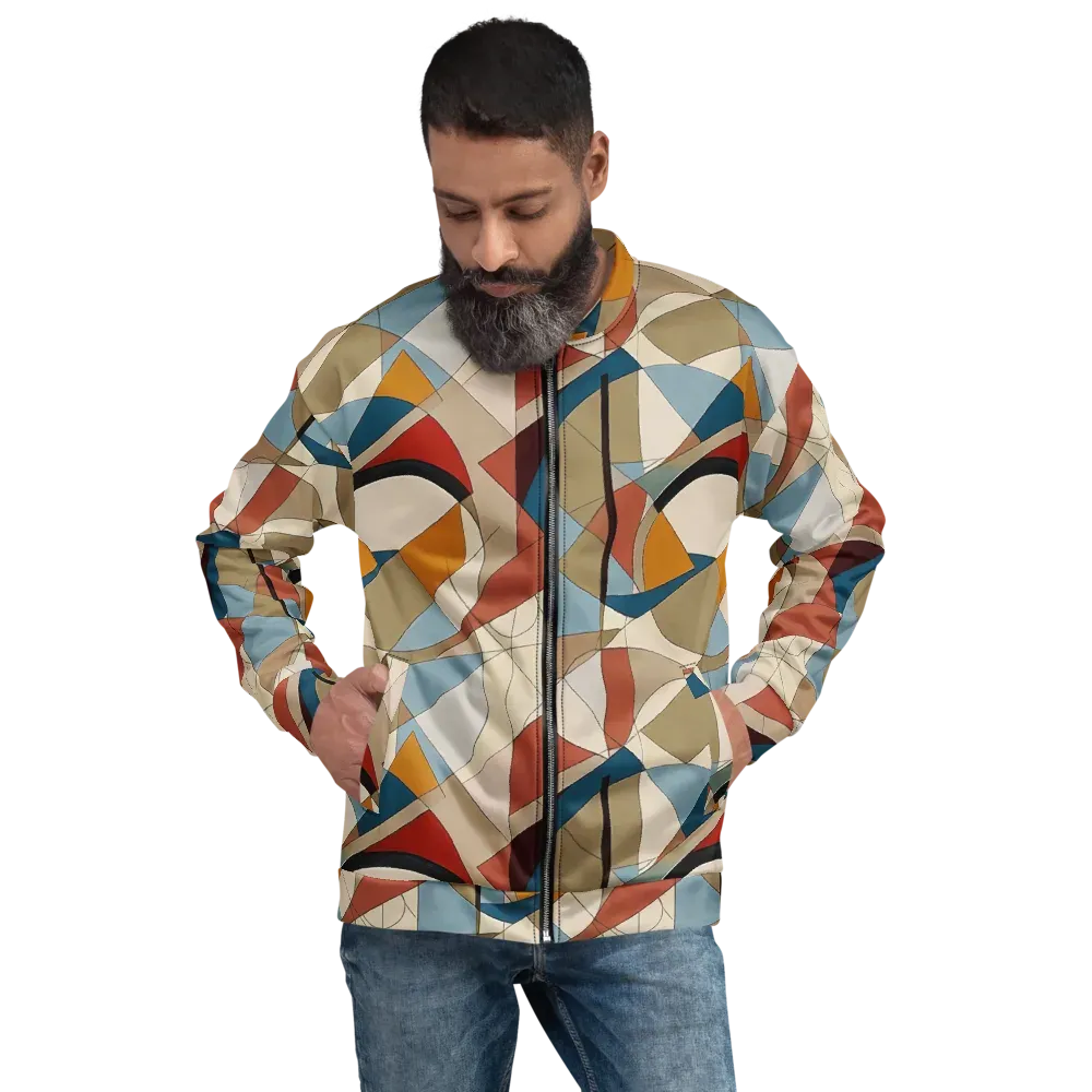 Chromatic Bauhaus on Bomber Jacket — Front