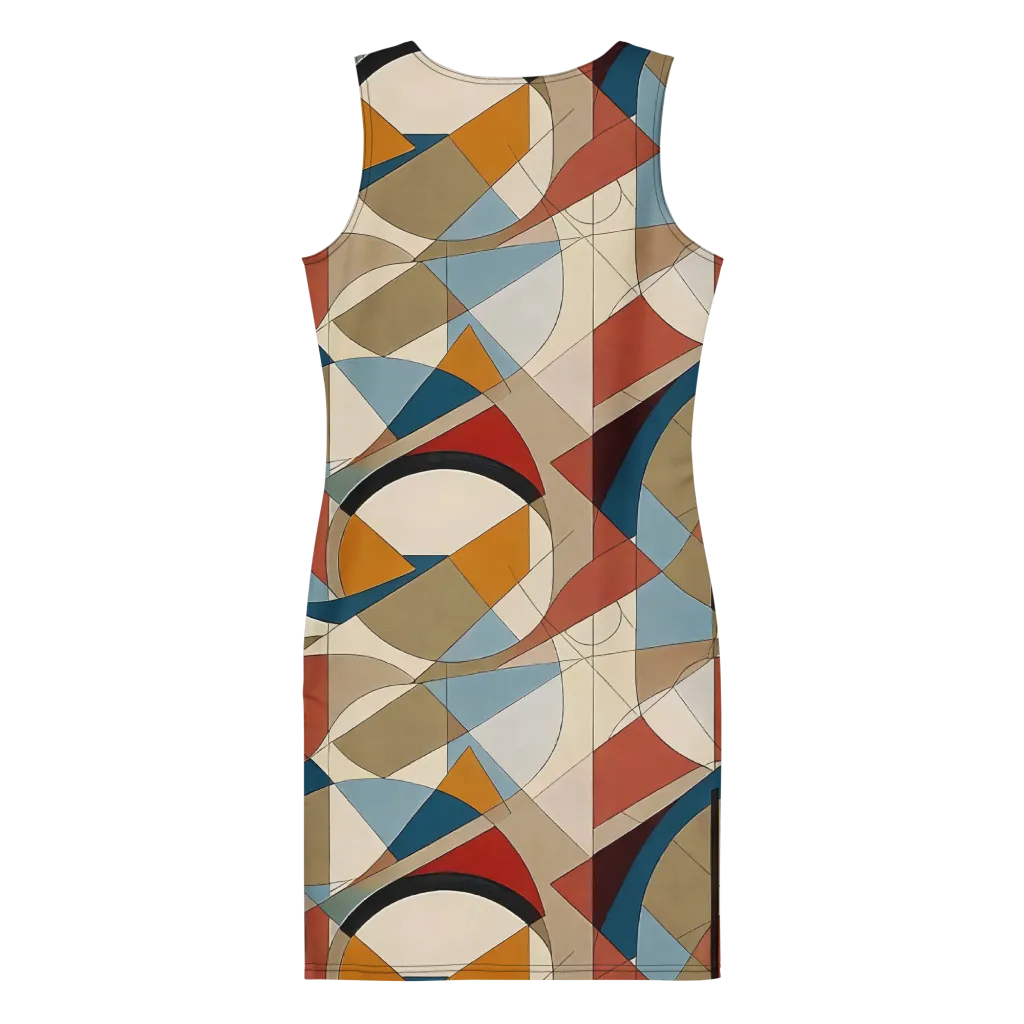 Chromatic Bauhaus on Bodycon Dress — Back