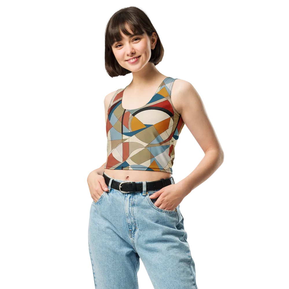 Chromatic Bauhaus on Crop Top — Front