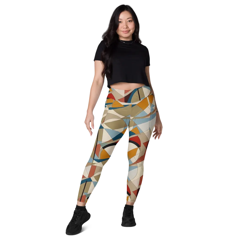 Chromatic Bauhaus on Leggings with Pockets — Front