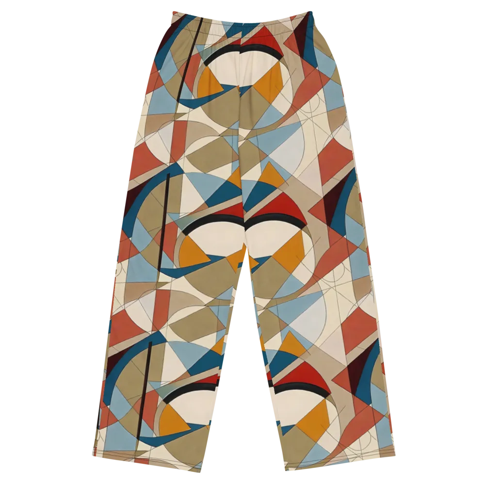 Chromatic Bauhaus on Wide-Leg Pants — Front
