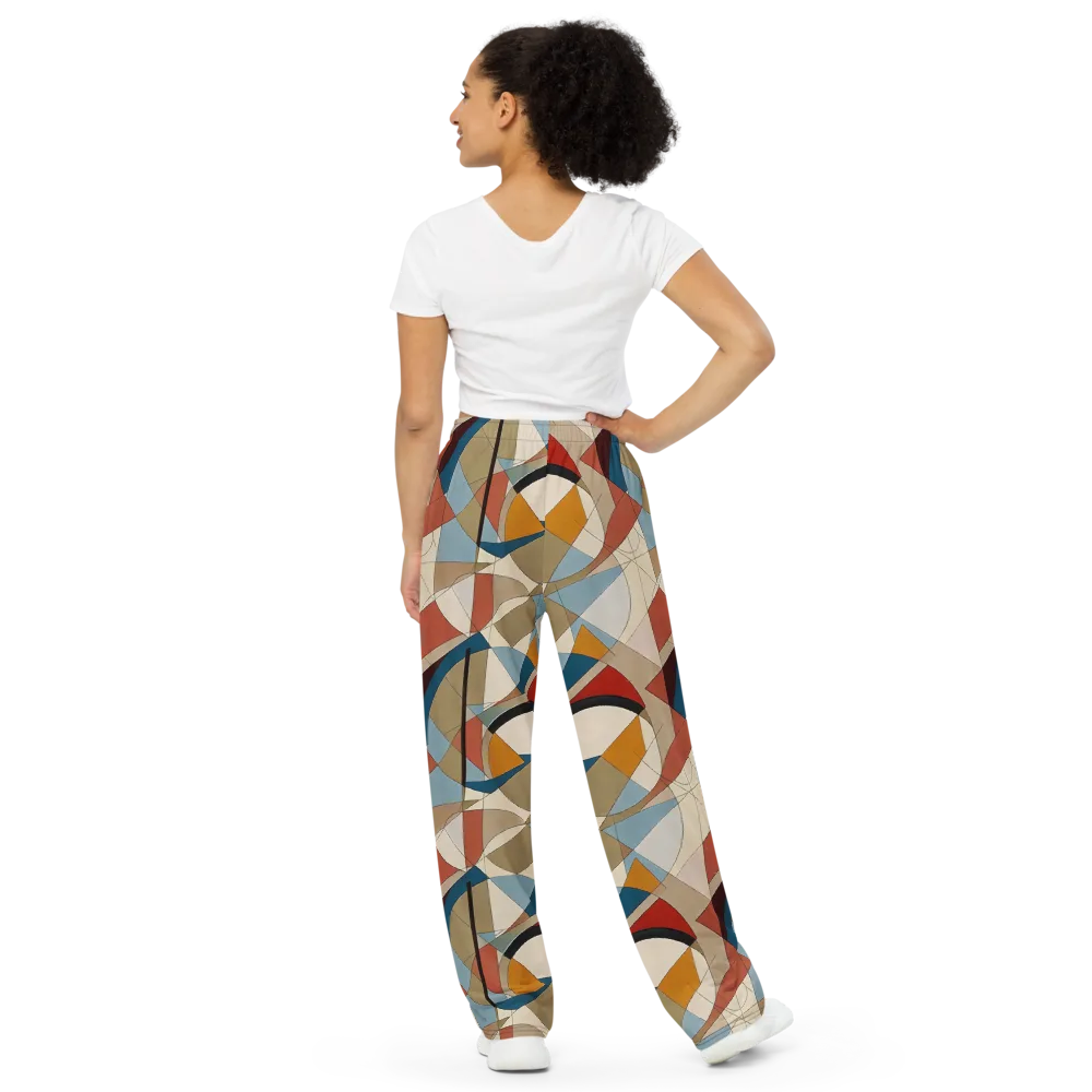 Chromatic Bauhaus on Wide-Leg Pants — Back