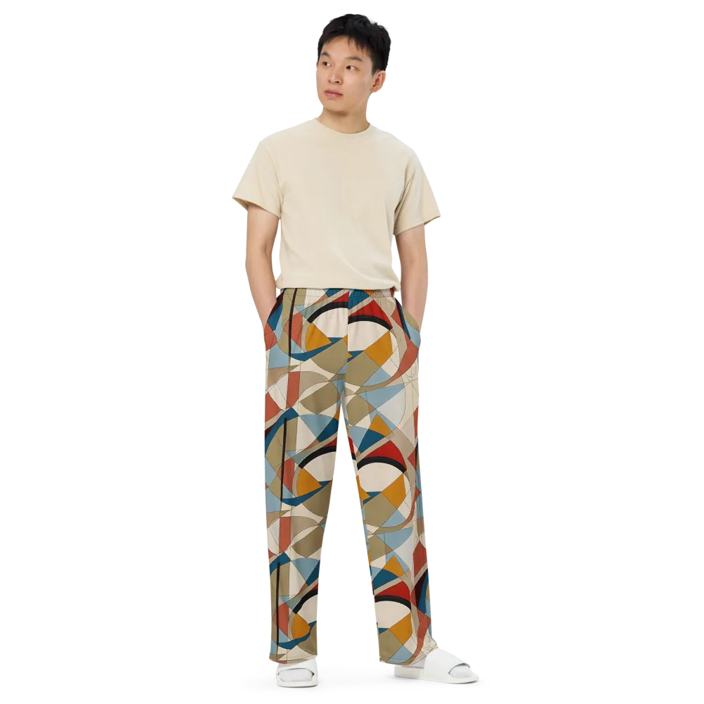Chromatic Bauhaus on Wide-Leg Pants — Front