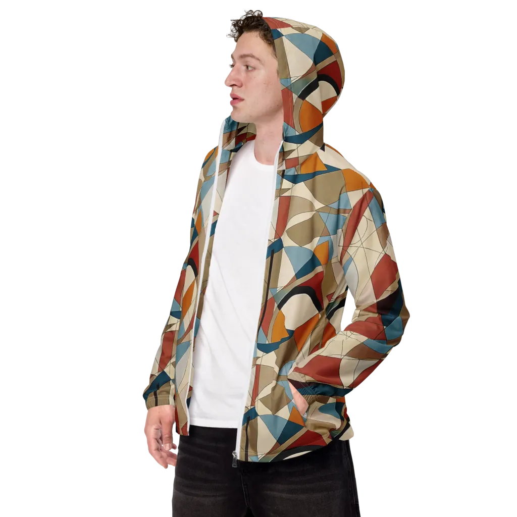 Chromatic Bauhaus on Men's Windbreaker — Left Front