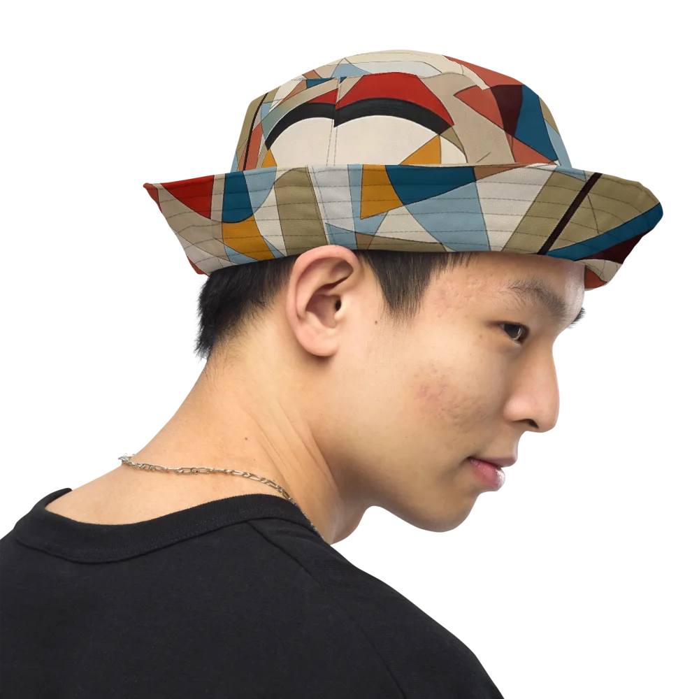 Chromatic Bauhaus on Reversible Bucket Hat — Right Outside