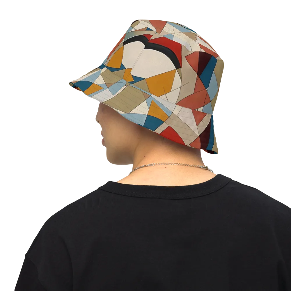Chromatic Bauhaus on Reversible Bucket Hat — Back Inside