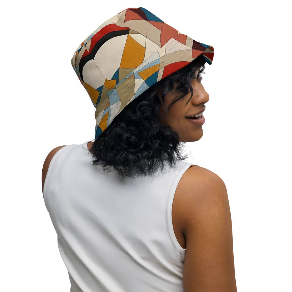 Chromatic Bauhaus on Reversible Bucket Hat — Right Outside