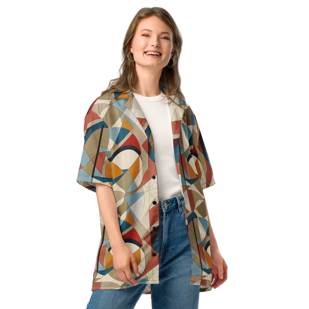 Chromatic Bauhaus on Button Shirt — Front