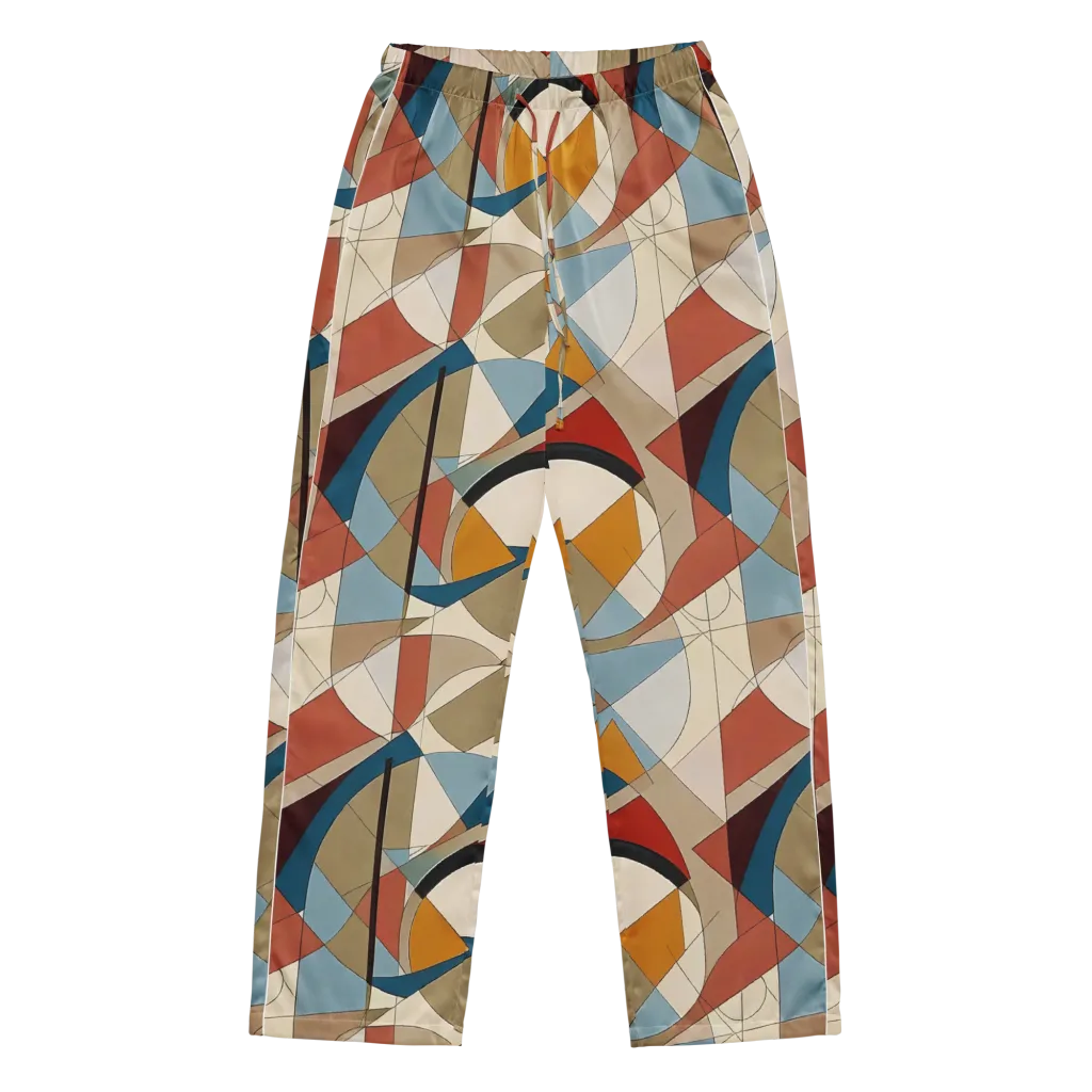 Chromatic Bauhaus on Women's Pajama Pants — Front