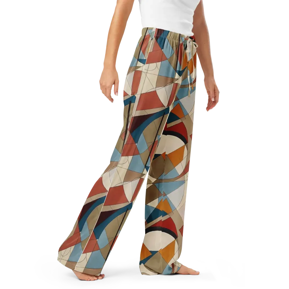 Chromatic Bauhaus on Women's Pajama Pants — Right Front