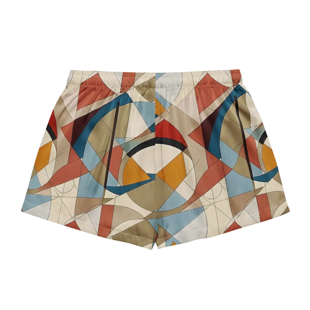 Chromatic Bauhaus on Women's Pajama Shorts — Back
