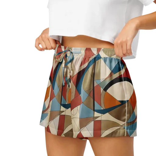 Chromatic Bauhaus on a Women's Pajama Shorts