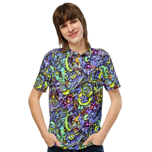 Vivid Whirlpool on a Men's Slim Fit Polo Shirt