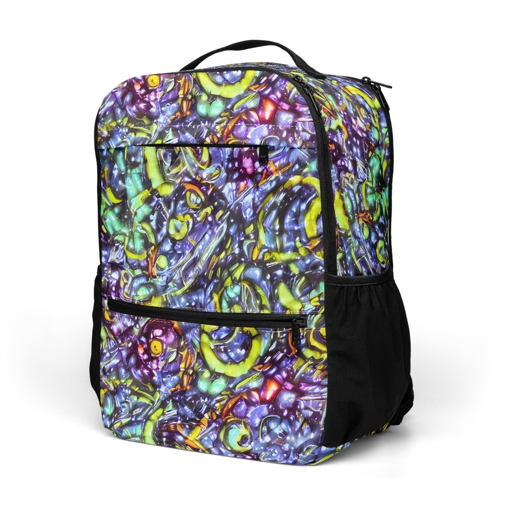 Vivid Whirlpool on Utility Backpack — Left Front
