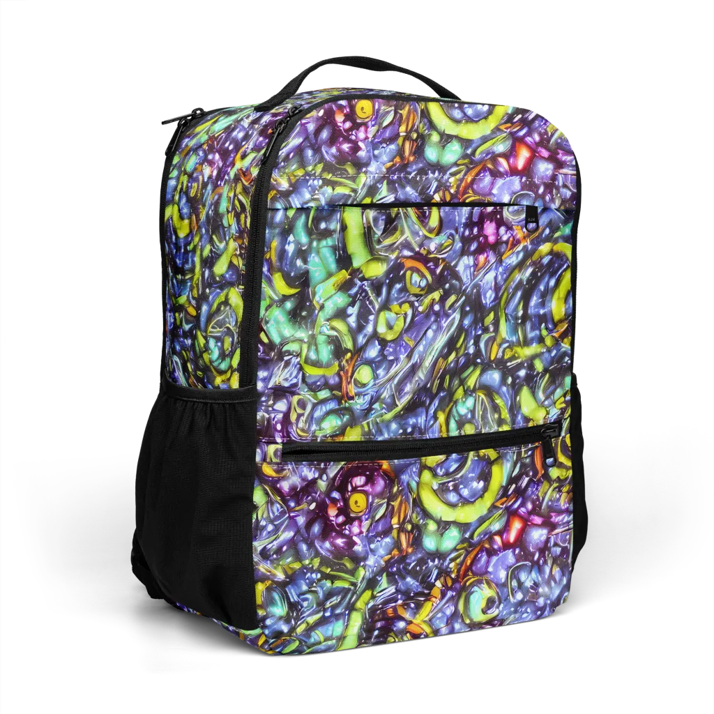 Vivid Whirlpool on Utility Backpack — Right Front