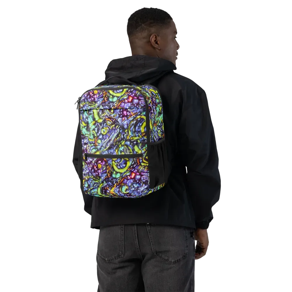 Vivid Whirlpool on Utility Backpack — Back