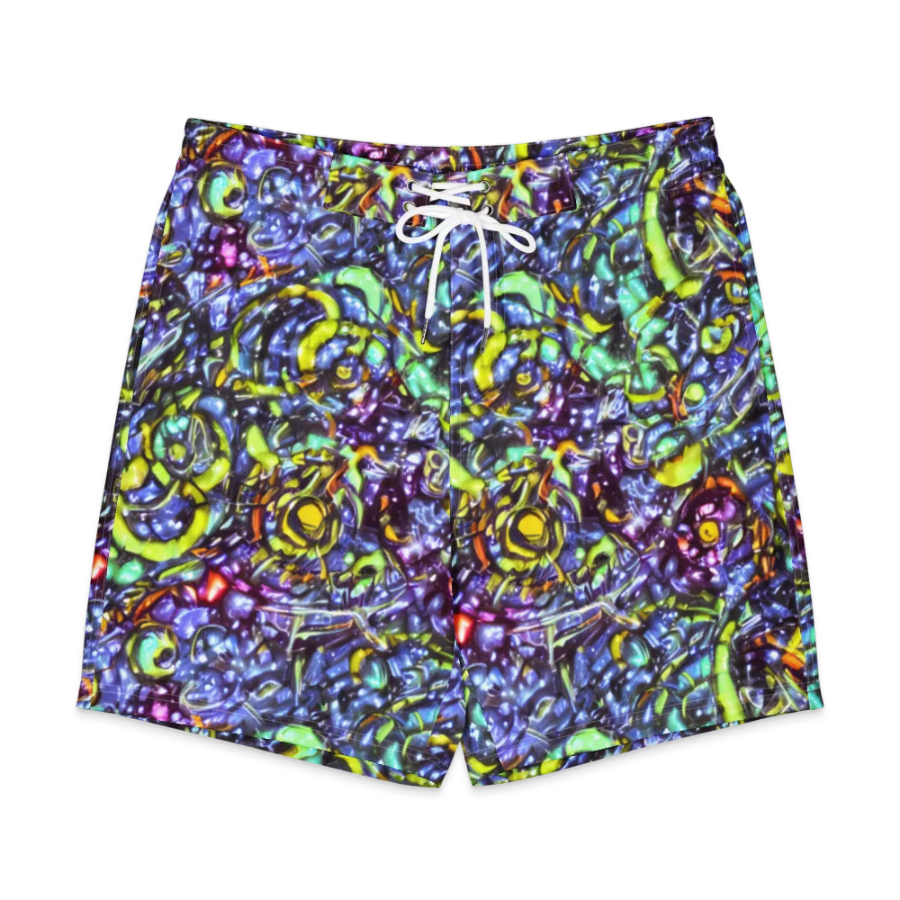 Vivid Whirlpool on Men's Board Shorts — Front