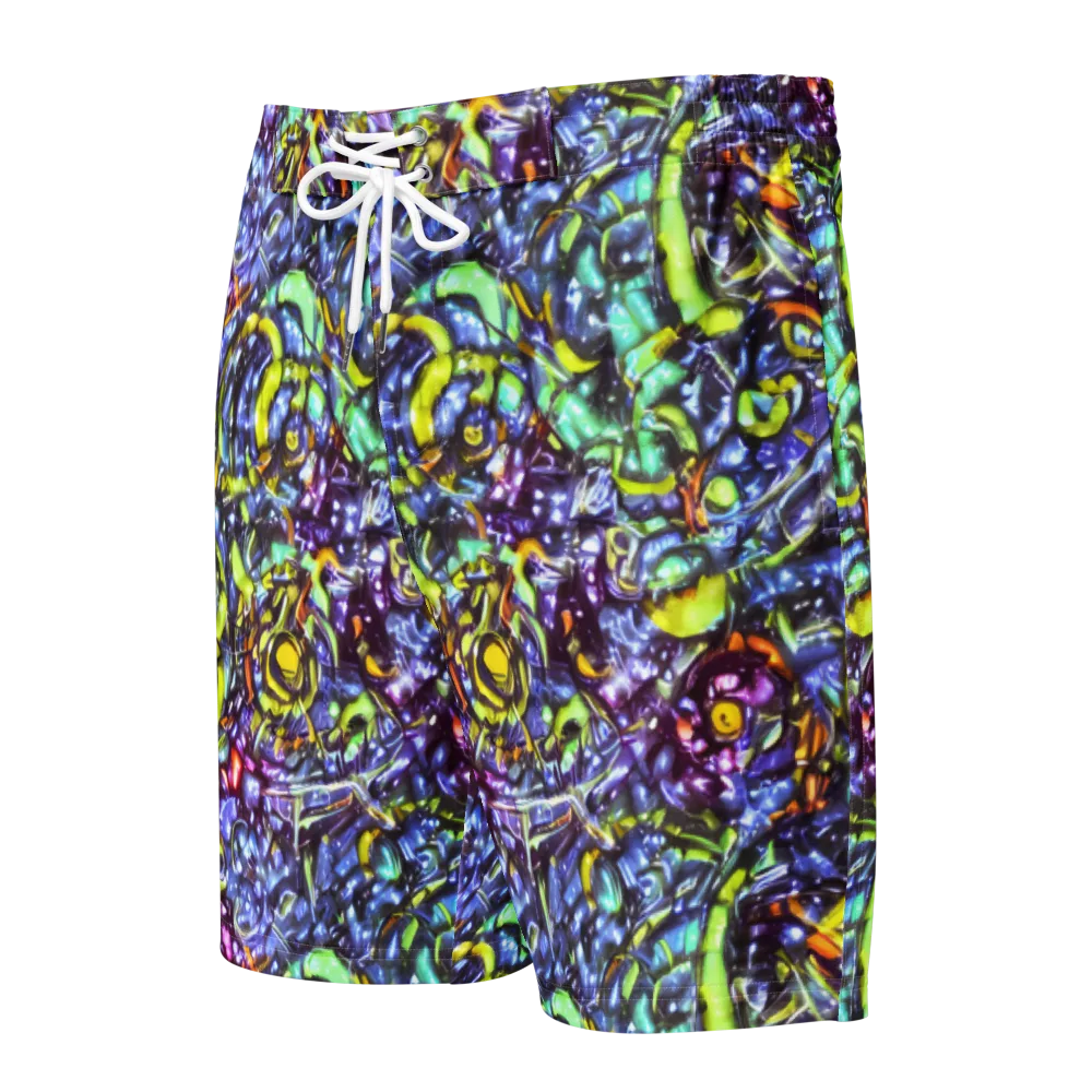 Vivid Whirlpool on Men's Board Shorts — Front