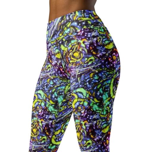 Vivid Whirlpool on a Yoga Leggings