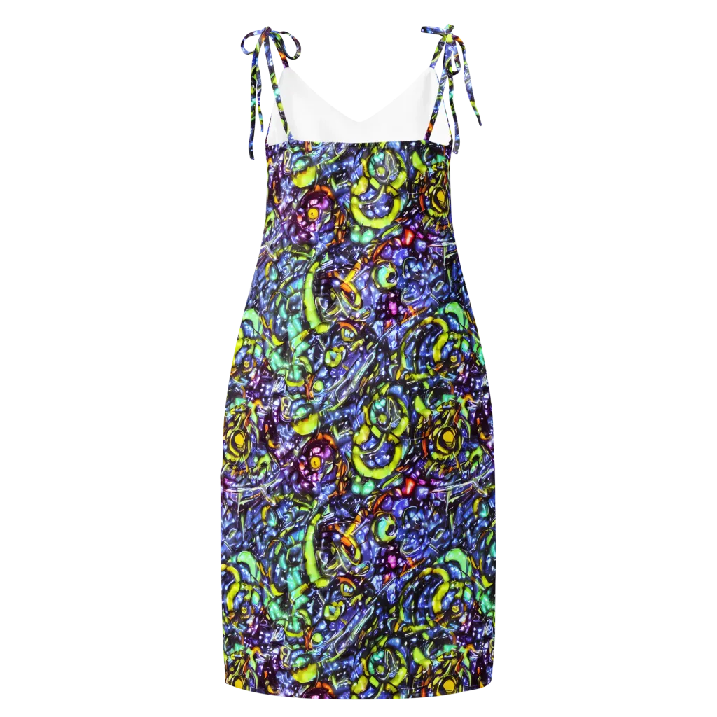 Vivid Whirlpool on Slip Dress — Back