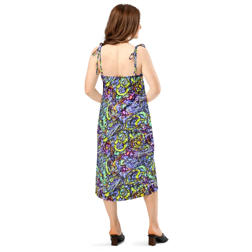 Vivid Whirlpool on Slip Dress — Back