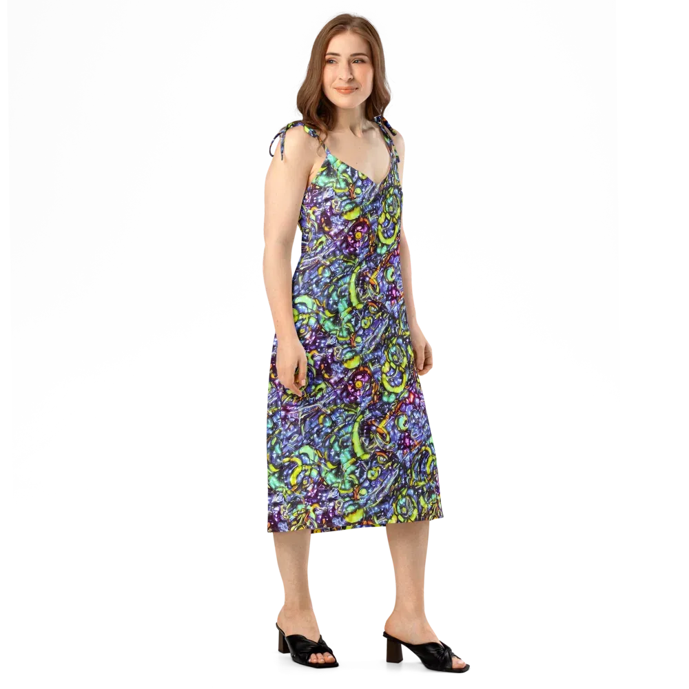 Vivid Whirlpool on Slip Dress — Right Front